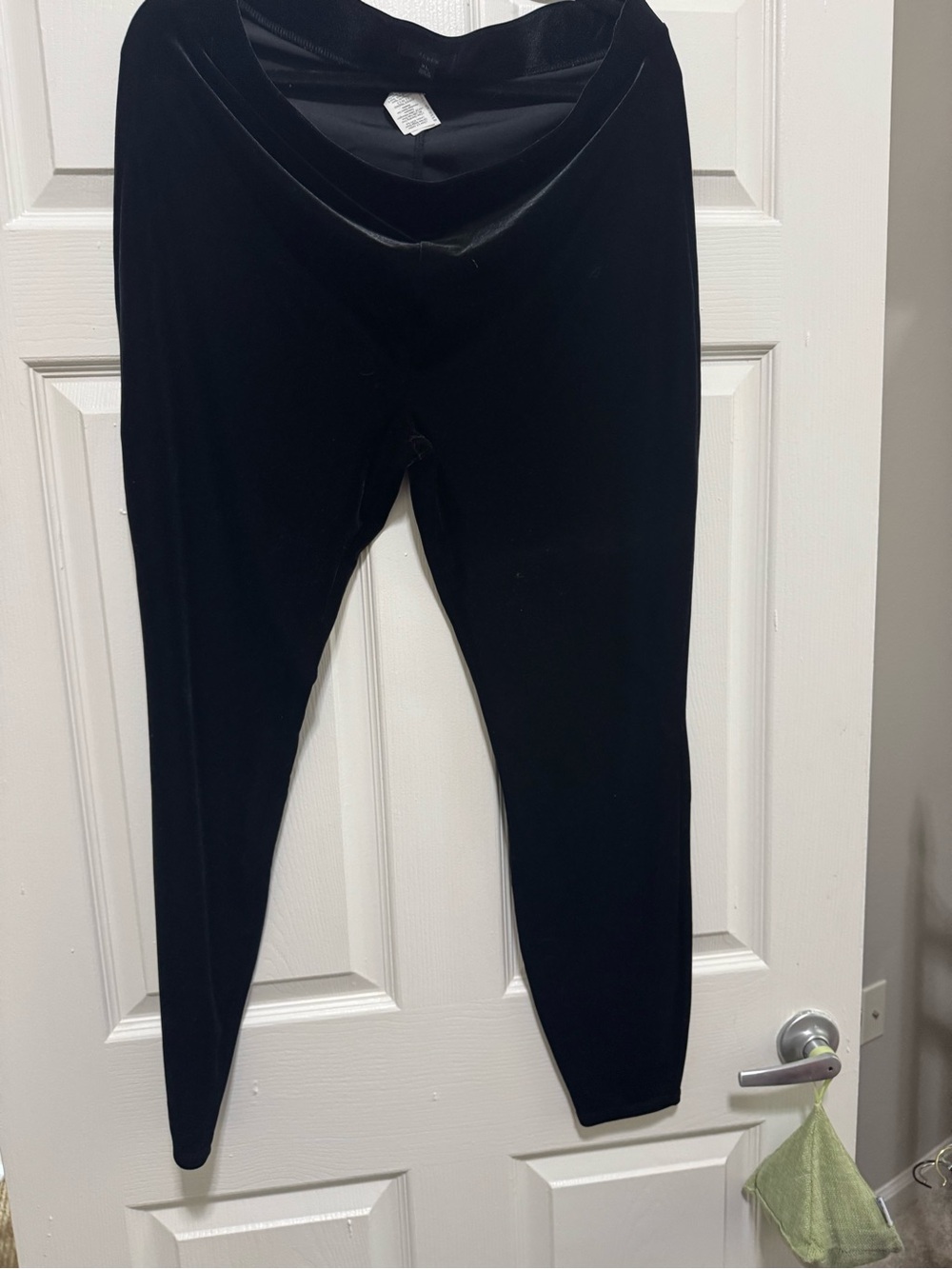 J. Crew Black Velvet Leggings XL